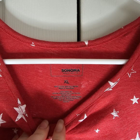 Sonoma Red Stars Tank Top Sz xl - Picture 2 of 10